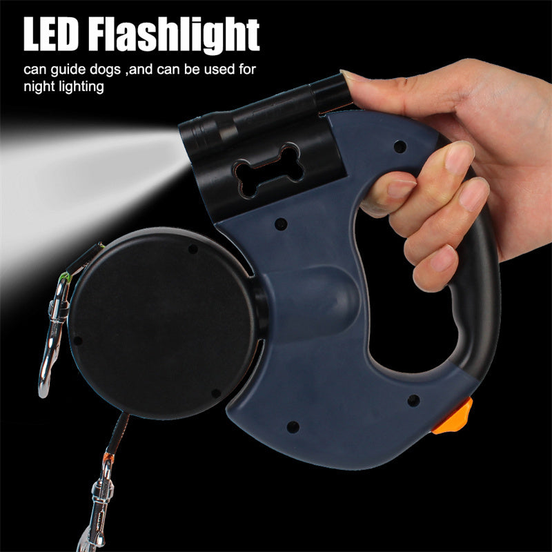 Retractable duel Dog Leash