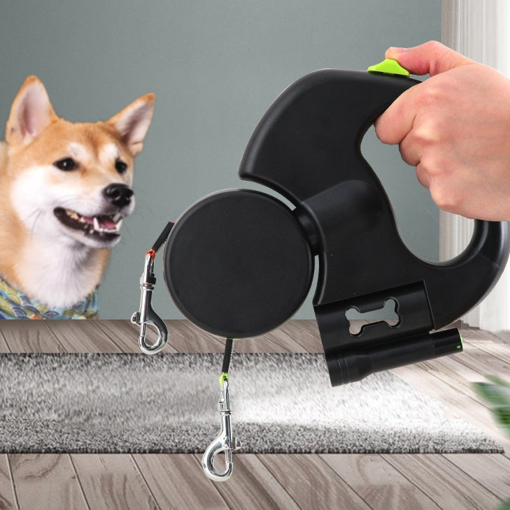 Retractable duel Dog Leash