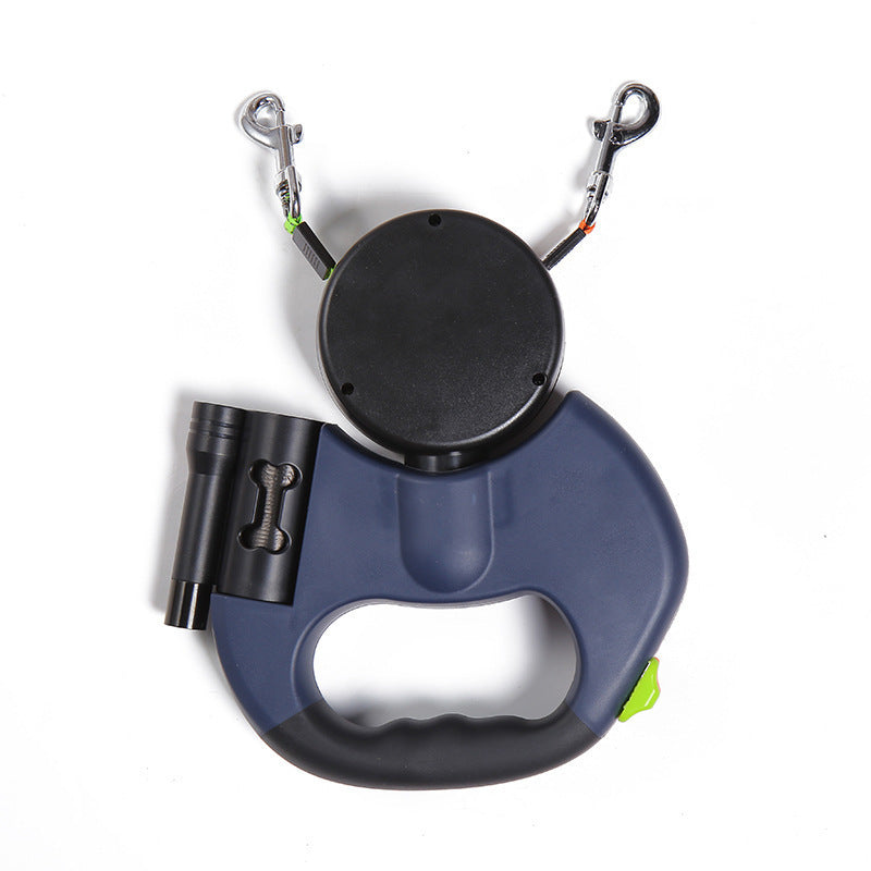 Retractable duel Dog Leash