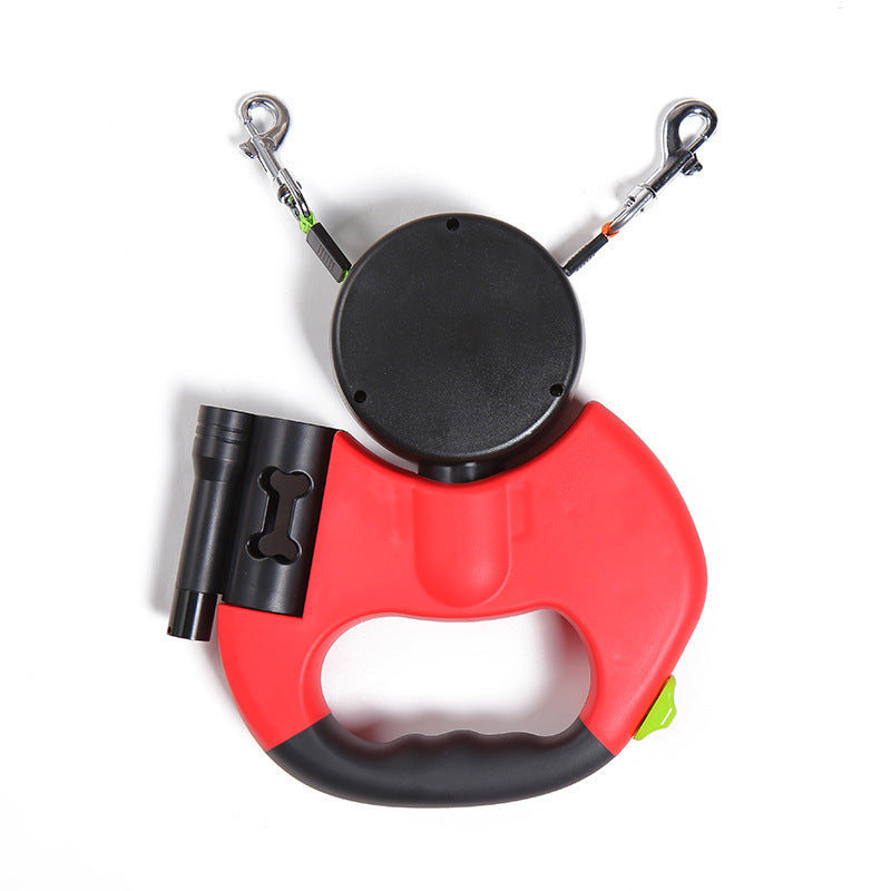 Retractable duel Dog Leash