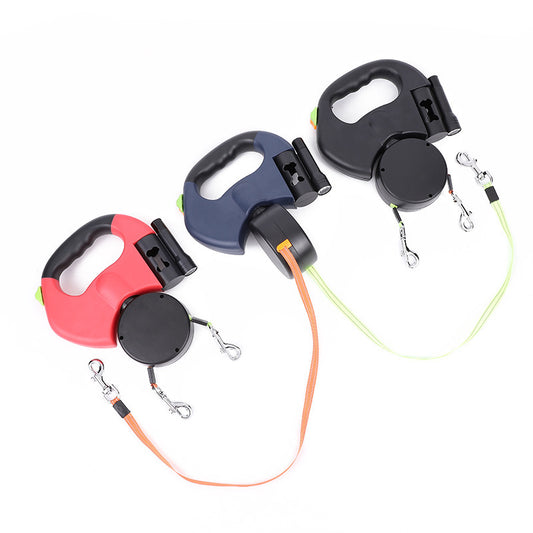 Retractable duel Dog Leash